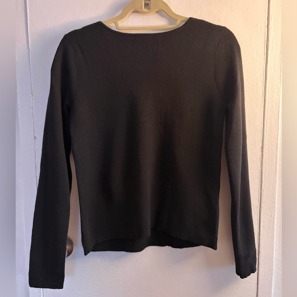 CHANEL Uniform Black Wool Sweater – Size M (Vintage, Milan Find) - Picture 2 of 6